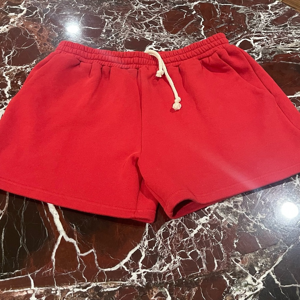 Stylish Red Women's Athletic Shorts